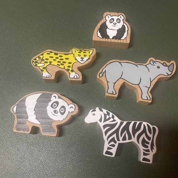Animal figures, Wooden, set of 5‎ - Picture 2 of 2
